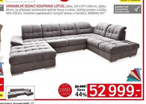 VARIABILNÍ SEDACÍ SOUPRAVA LOTUS - ASKO akcniletaky.com
