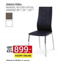 Jídelní židle, ekokůže (černá)