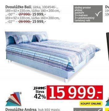 Dvoulůžko Bali - ASKO akcniletaky.com
