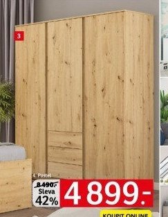 Šatní skříň, 152x194x58 cm - ASKO akcniletaky.com