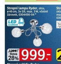 Stropní Lampa Ryder - ASKO akcniletaky.com