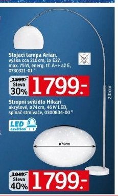 Stojací lampa Arian - ASKO akcniletaky.com