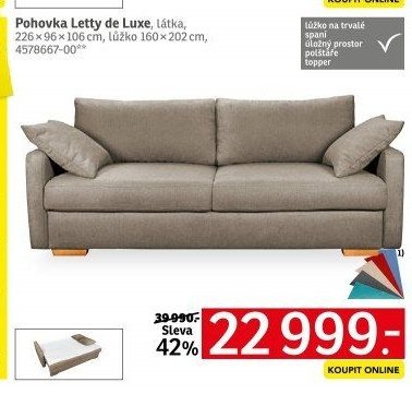 Pohovka Letty de Luxe - ASKO akcniletaky.com