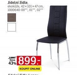 Jídelní židle, ekokůže, 42x101x47 cm - ASKO akcniletaky.com