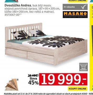 Dvoulůžko Andrea - ASKO akcniletaky.com