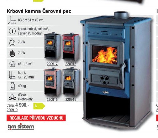 Krbová kamna Čarovná pec