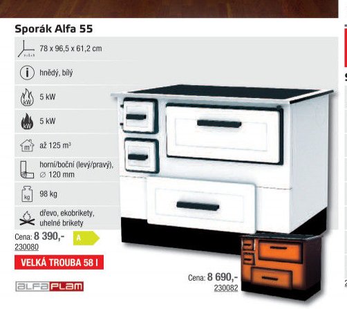 Sporák Alfa 55 - UNI HOBBY akcniletaky.com