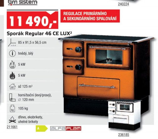 Sporák Regular 46 CE LUX - UNI HOBBY akcniletaky.com
