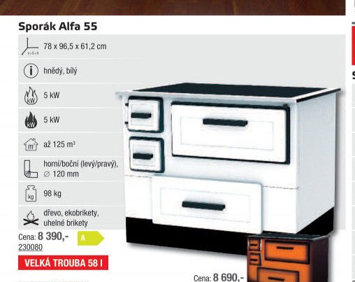 Sporák Alfa 55 - UNI HOBBY akcniletaky.com