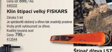 Klín štípací velký FISKARS - UNI HOBBY akcniletaky.com