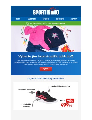 akční leták Sportisimo 16.8.2020-21.8.2020