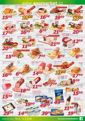 akční leták ESO MARKET 26.8.2020-6.9.2020