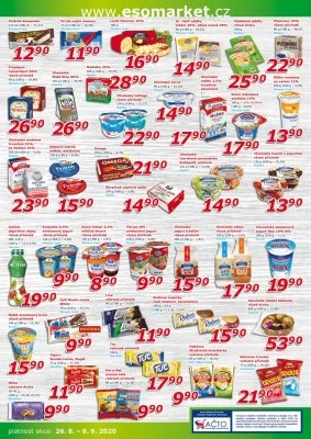 akční leták ESO MARKET 26.8.2020-6.9.2020