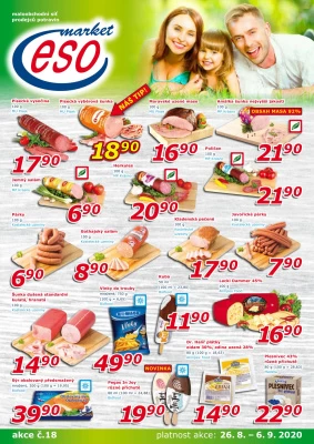 akční leták ESO MARKET 26.8.2020-6.9.2020