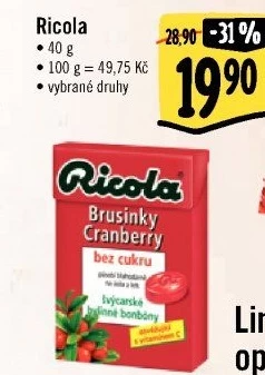 Bylinné bonbony Ricola