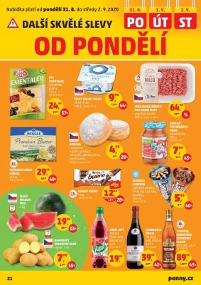 akční leták Penny Market 27.8.2020-2.9.2020