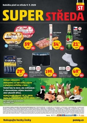 akční leták Penny Market 3.9.2020-9.9.2020