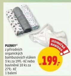 Látkové pleny bambusové