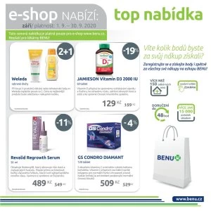 akční leták BENU Lékárna 1.9.2020-30.9.2020