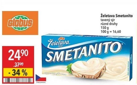 Sýr tavený Smetanito Želetava