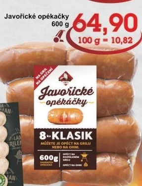 Opékačky javořické Kostelecké uzeniny