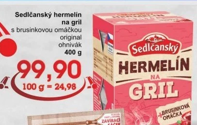 Sýr Hermelín na gril Sedlčanský - JIP akcniletaky.com