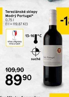 Tereziánské sklepy Modrý Portugal