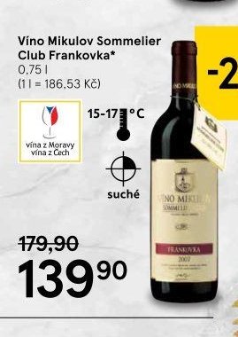 Víno Mikulov SOMMELIER CLUB Frankovka