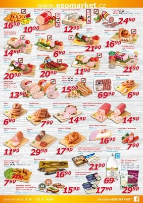 akční leták ESO MARKET 9.9.2020-20.9.2020
