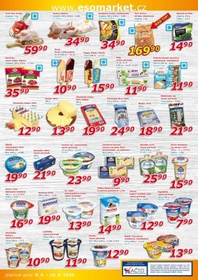 akční leták ESO MARKET 9.9.2020-20.9.2020