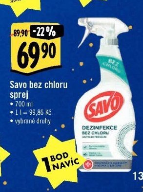 Savo bez chloru sprej
