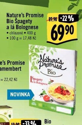 Nature's Promise Bio Špagety a lá Bolognese