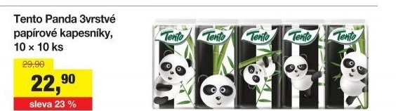 Papírové kapesníčky 3vrstvé Tento