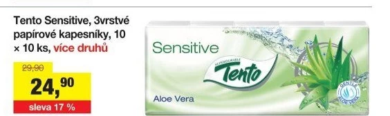 Papírové kapesníčky 3vrstvé Tento