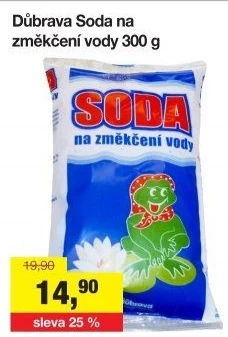 Soda na změkčení vody Důbrava