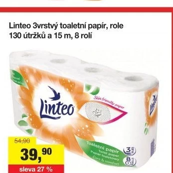 Toaletní papír 3vrstvý Linteo