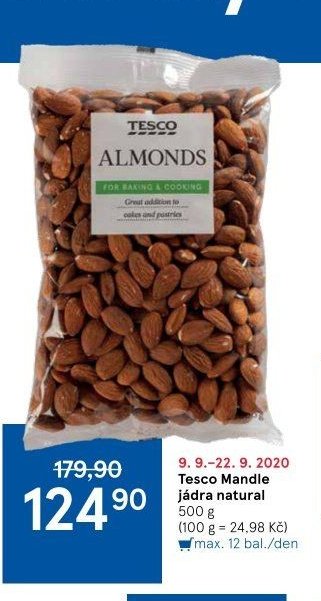 Tesco Mandle jádra natural 500 g