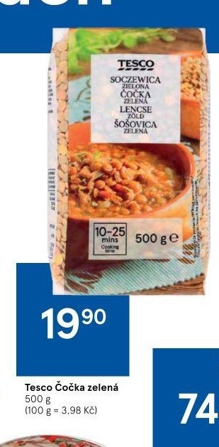 Tesco Čočka zelená 500 g