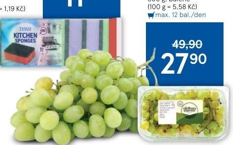 Hrozny vinné bílé bezpeckové 500 g