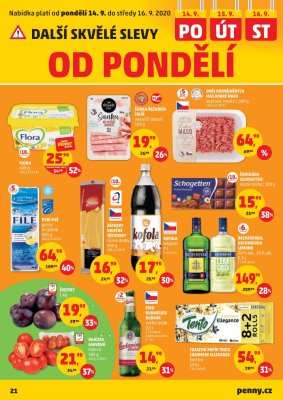 akční leták Penny Market 10.9.2020-16.9.2020