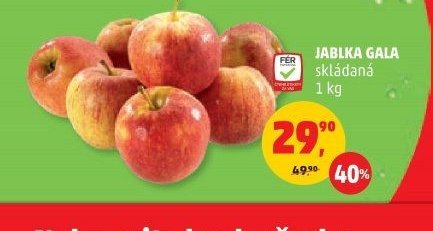 Jablka Gala skládaná