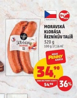 Moravská klobása řezníkův talíř