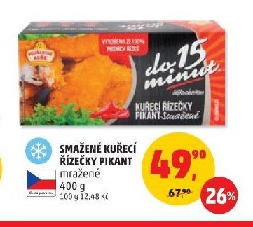 SMAŽENÉ KUŘECÍ ŘÍZEČKY PIKANT