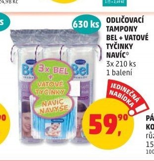 Odličovací tampony Bel + Vatové tyčinky navíc