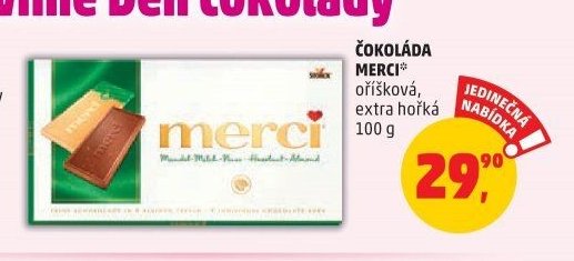 Čokoláda Merci oříšková, extra hořká