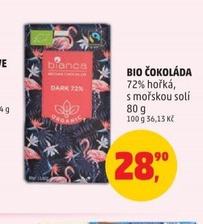 Bio čokoláda 72% hořká, s mořskou solí