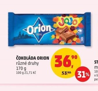 Čokoláda Orion různé druhy