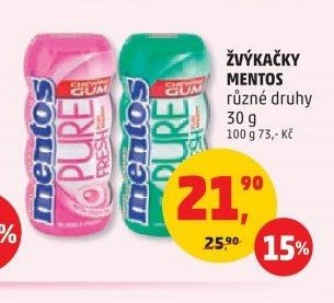 Žvýkačky Mentos