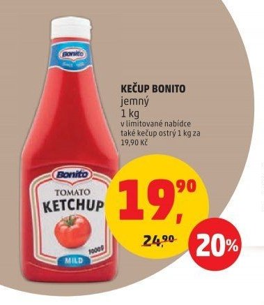 KEČUP BONITO jemný 1 kg