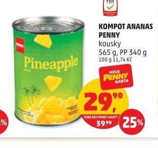KOMPOT ANANAS PENNY kousky 565 g